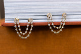 14 Karat Gold Diamond Double-Piercing Single Earring