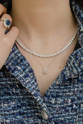 Load image into Gallery viewer, White Gold All The Way Rachel Scalloped Diamond 6.25cts Tennis Necklace
