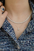 Load image into Gallery viewer, Mosaic Diamond Slide Pear Necklace
