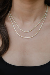 All The Way Diamond Yellow Gold 10.35cts Long 36" Tennis Necklace