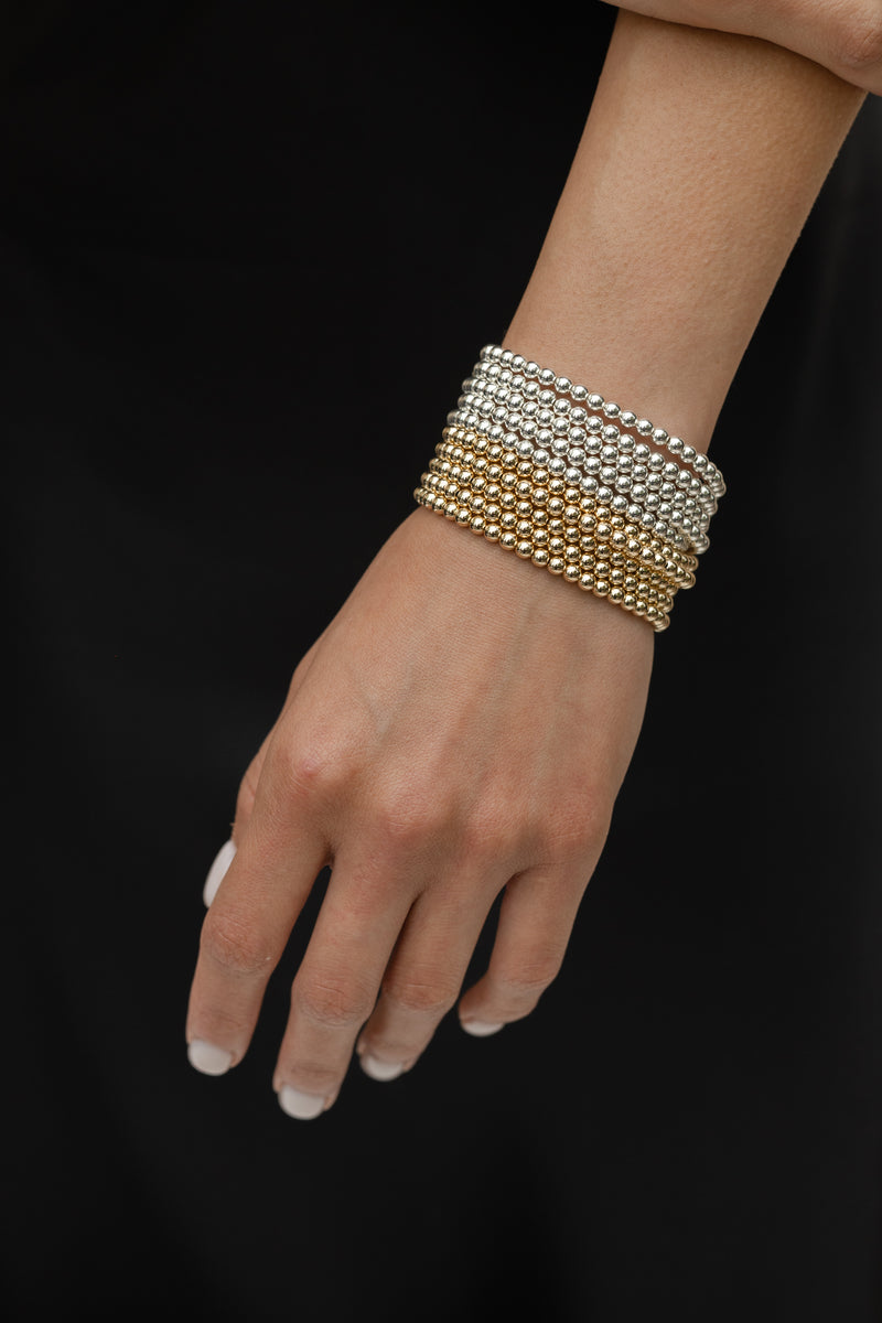 4mm Gold Filled Ball Beaded Bracelet