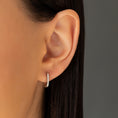 Load image into Gallery viewer, Rectangle 12mm Diamond Hoops
