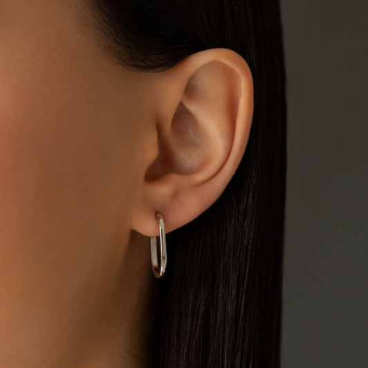 Rectangle High Polished 20mm Hoops