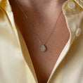 Load image into Gallery viewer, White Gold Pave Diamond Slide Large Pear Necklace
