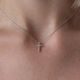 Load image into Gallery viewer, White Gold Diamond Cross Pendant
