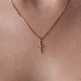 Load image into Gallery viewer, Yellow Gold Diamond Cross Charm
