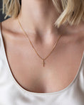 Load image into Gallery viewer, Yellow Gold Diamond Cross Charm
