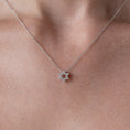 Load image into Gallery viewer, White Gold Diamond Star of David Pendant
