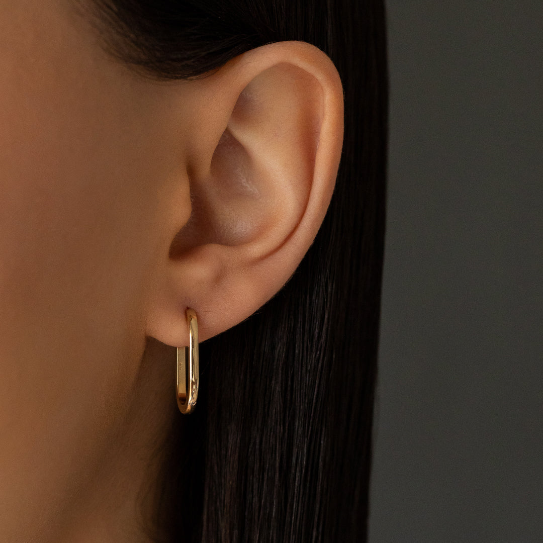 Rectangle High Polished 20mm Hoops