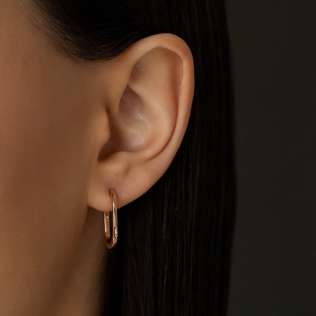 Rectangle High Polished 20mm Hoops