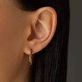 Load image into Gallery viewer, Rectangle 20mm Garnet Hoops
