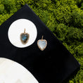 Load image into Gallery viewer, Yellow Gold Diamond and Labradorite Chubby Heart Charm
