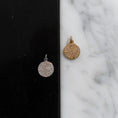 Load image into Gallery viewer, Small Yellow Gold and Diamond Disk Pendant
