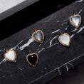 Load image into Gallery viewer, Yellow Gold Diamond and White Agate Chubby Heart Charm
