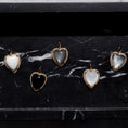 Load image into Gallery viewer, Yellow Gold Diamond and Black Onyx Chubby Heart Charm
