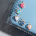 Load image into Gallery viewer, Yellow Gold Diamond and Pink Opal Chubby Heart Charm
