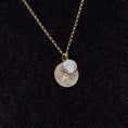 Load image into Gallery viewer, Yellow Gold Diamond Mixed Shape Disk Pendant
