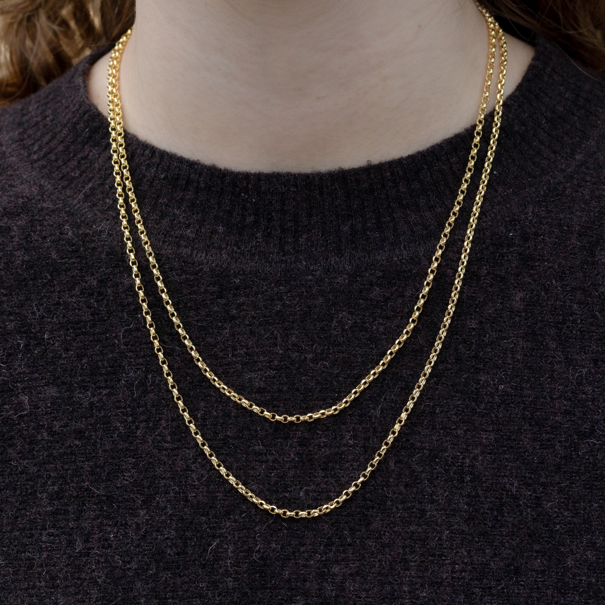 14 Karat Yellow Gold Rolo Chain