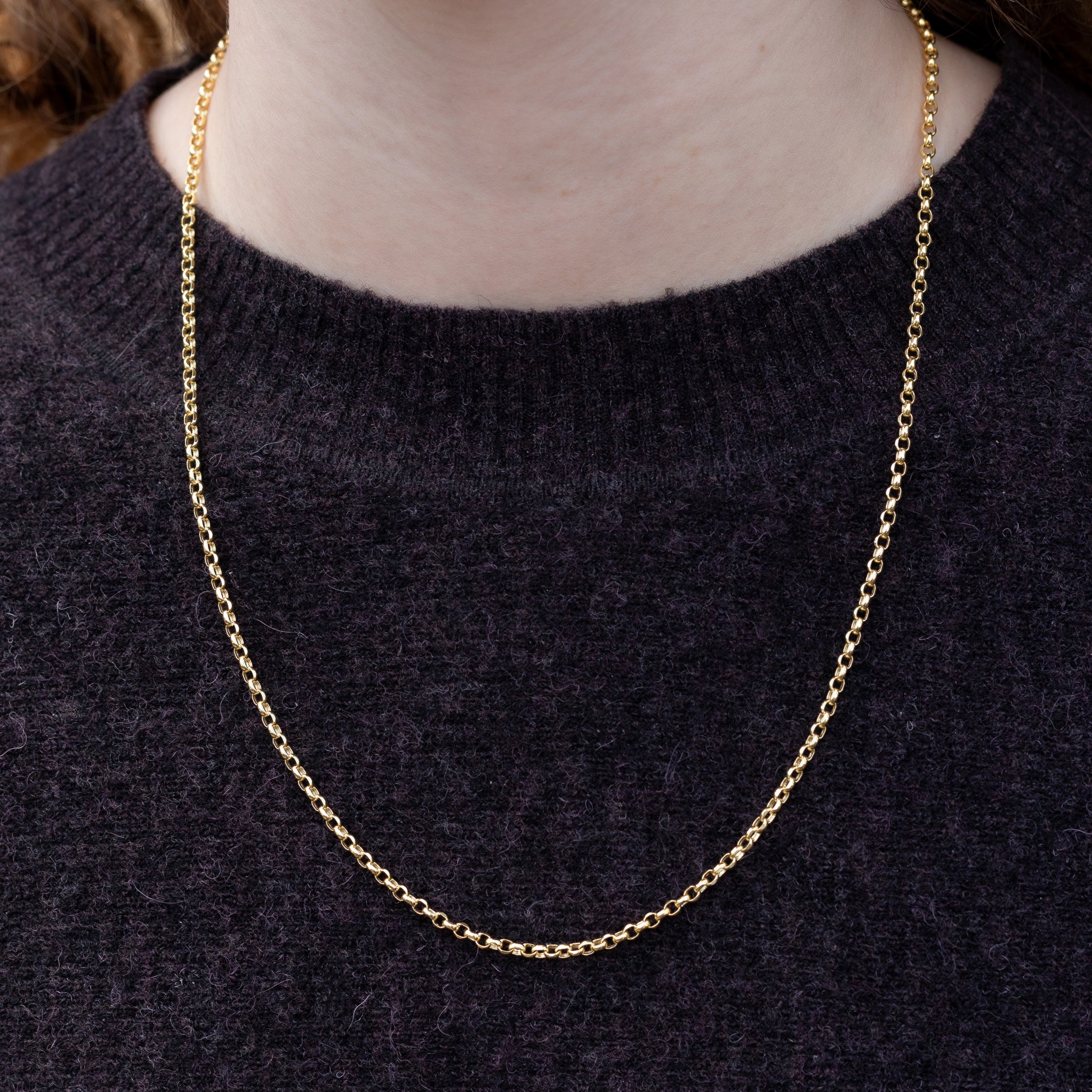 14 Karat Yellow Gold Rolo Chain