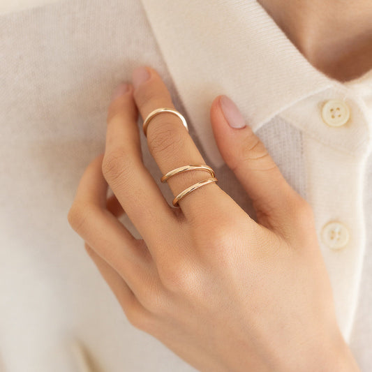 14 Karat Yellow Gold Knuckle Ring