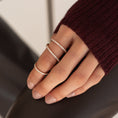 Load image into Gallery viewer, 14 Karat Rose Gold Diamond Knuckle Ring
