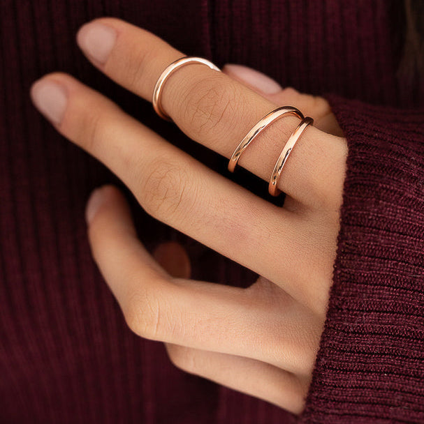 14 Karat Rose Gold Knuckle Ring