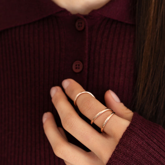 14 Karat Rose Gold Knuckle Ring