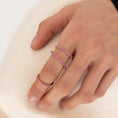 Load image into Gallery viewer, 14 Karat Yellow Gold Pink Sapphire Knuckle Ring
