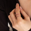 Load image into Gallery viewer, 14 Karat Yellow Gold Pink Sapphire Knuckle Ring
