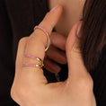 Load image into Gallery viewer, 14 Karat Yellow Gold Pink Sapphire Knuckle Ring

