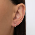Load image into Gallery viewer, Round Small 10mm Diamond Hoops
