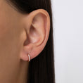 Load image into Gallery viewer, Round Small 10mm Diamond Hoops

