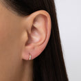 Load image into Gallery viewer, Round Itsy 8mm Single Diamond Huggie
