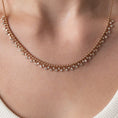 Load image into Gallery viewer, Rose Gold Diamond Drop Bezel Ball Chain Necklace
