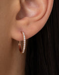 Load image into Gallery viewer, Round Jumbo 18mm Diamond Hoops
