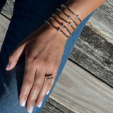 14 Karat Heart Shape Diamond Hinge Bracelet
