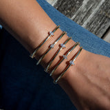 14 Karat Marquise Shape Diamond Hinge Bracelet
