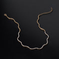 Load image into Gallery viewer, 14 Karat Yellow Gold and Diamond Wave Necklace

