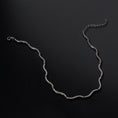 Load image into Gallery viewer, Sterling Silver and Diamond Wave Necklace
