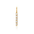 Load image into Gallery viewer, 14 Karat Yellow Gold and Emerald Cut Diamond Single Line Pendant
