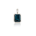 Load image into Gallery viewer, 14 Karat White Gold London Blue Topaz Charm
