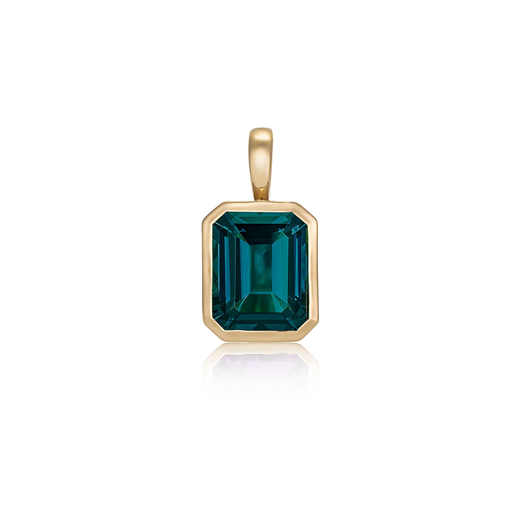14 Karat Yellow Gold London Blue Topaz Charm