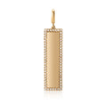 Load image into Gallery viewer, 14 Karat Yellow Gold and Diamond Slim Tag Pendant
