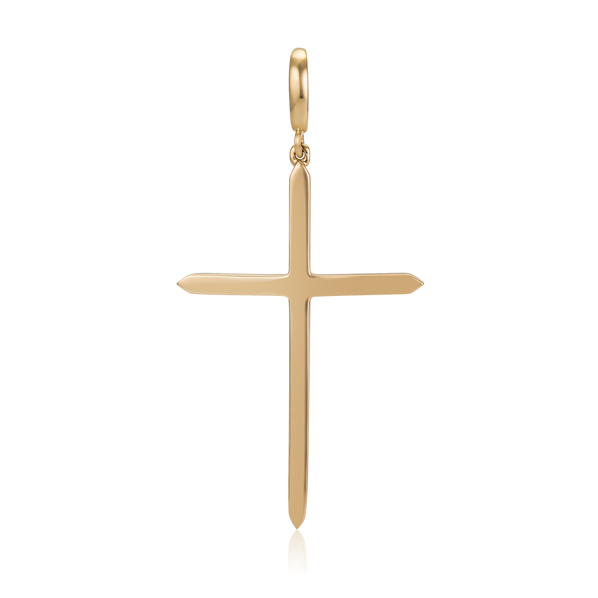 14 Karat Yellow Gold Jumbo Cross Pendant