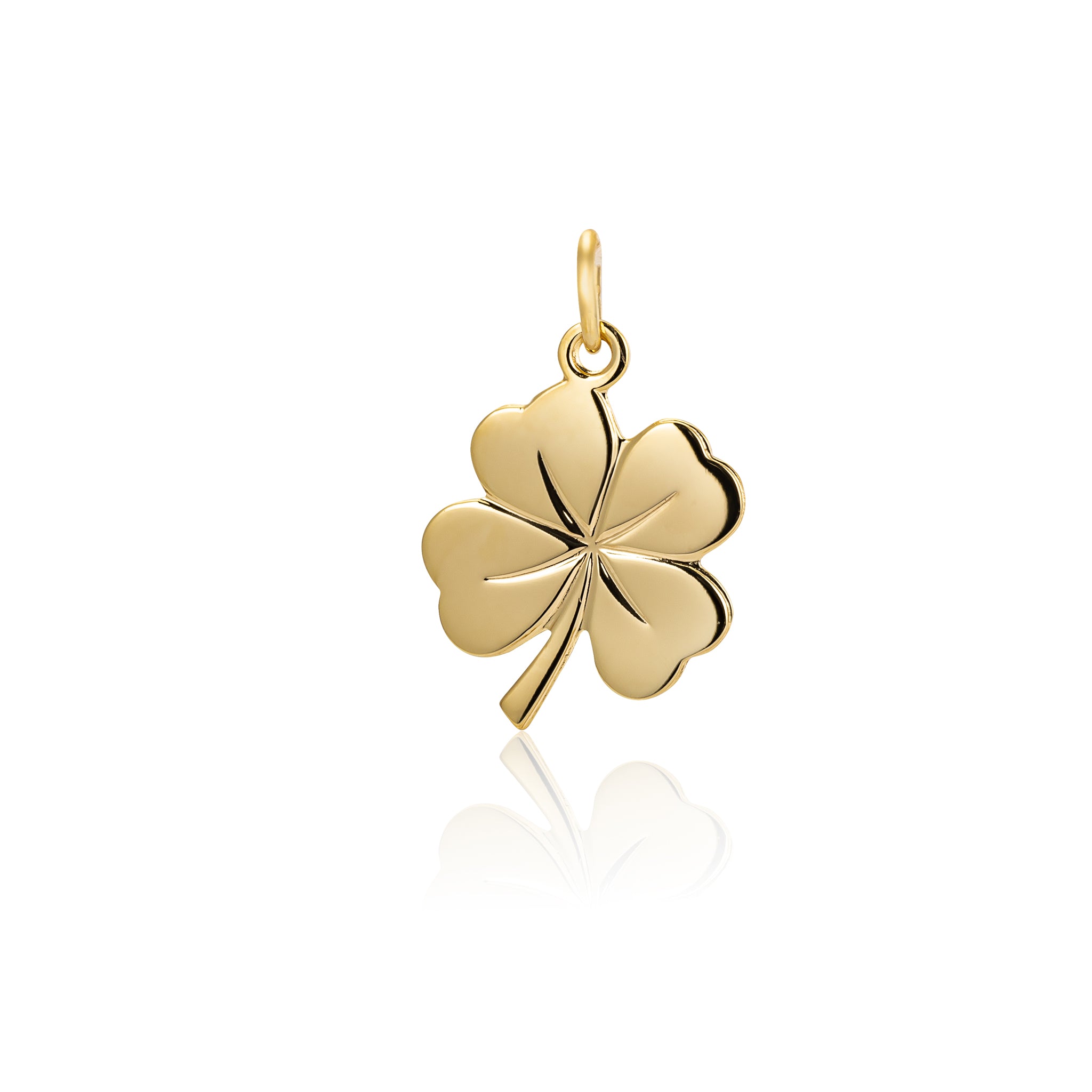 14 Karat Yellow Gold Clover Charm