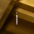 Load image into Gallery viewer, 14 Karat Yellow Gold and Emerald Cut Diamond Single Line Pendant
