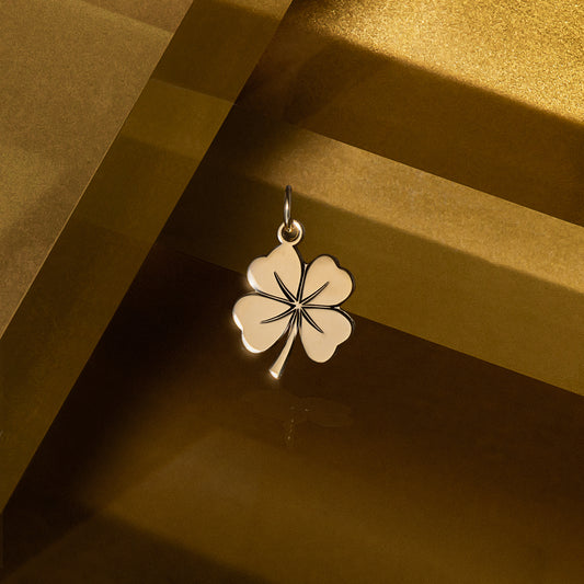 14 Karat Yellow Gold Clover Charm