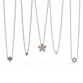 Load image into Gallery viewer, Sterling and Pave Diamond Itsy Cross Pendant Necklace
