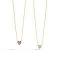 Load image into Gallery viewer, 14 Karat Yellow Gold White Topaz Heart With Rhodium Halo Pendant
