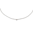 Load image into Gallery viewer, Sterling and Pave Diamond Itsy Horizontal Cross Pendant Necklace
